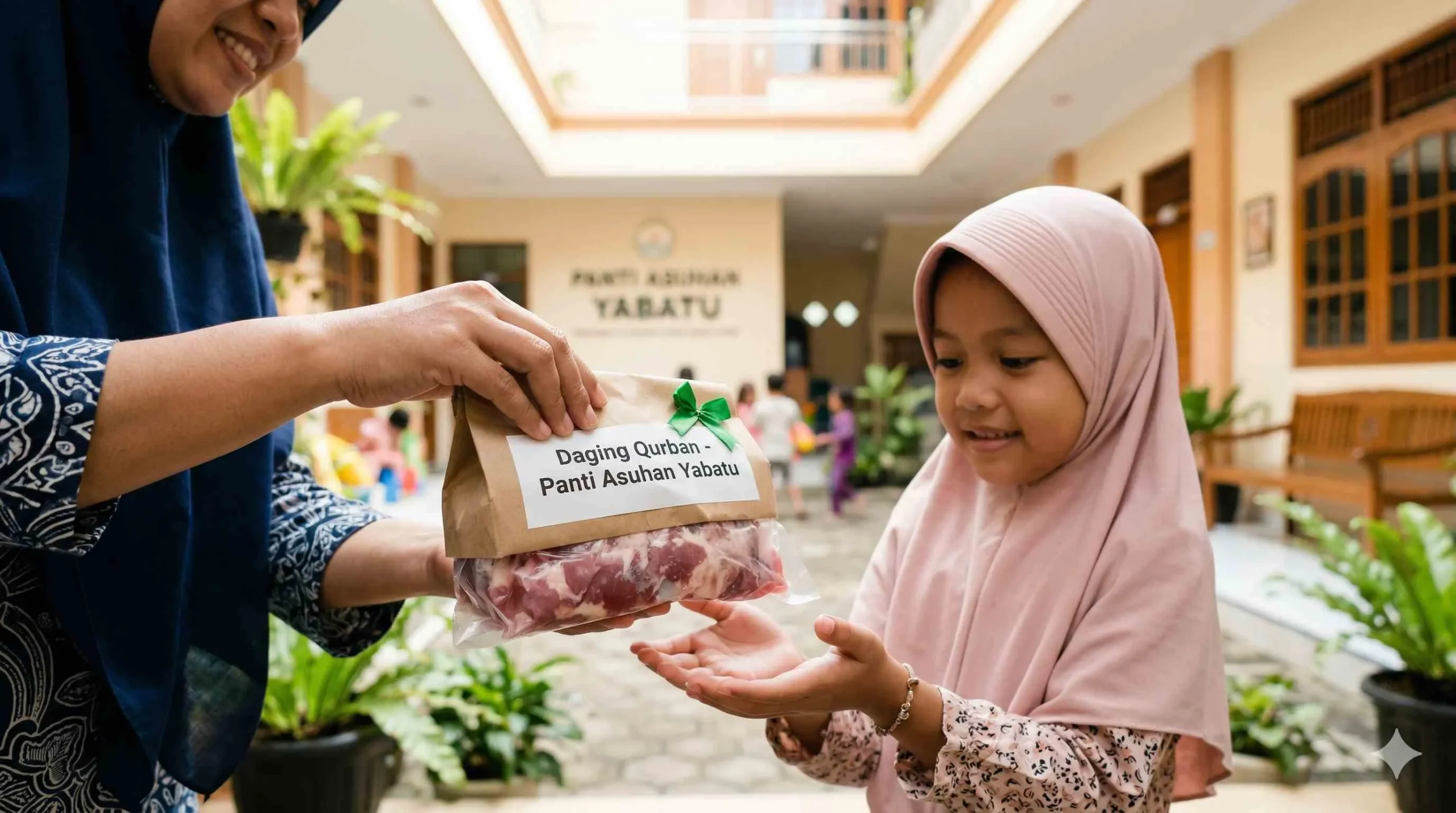 Berqurban bersama Panti Asuhan Yabatu